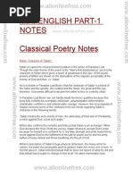 Download Classical Poetry English Literature Notes by Hassan Khan SN263502112 doc pdf