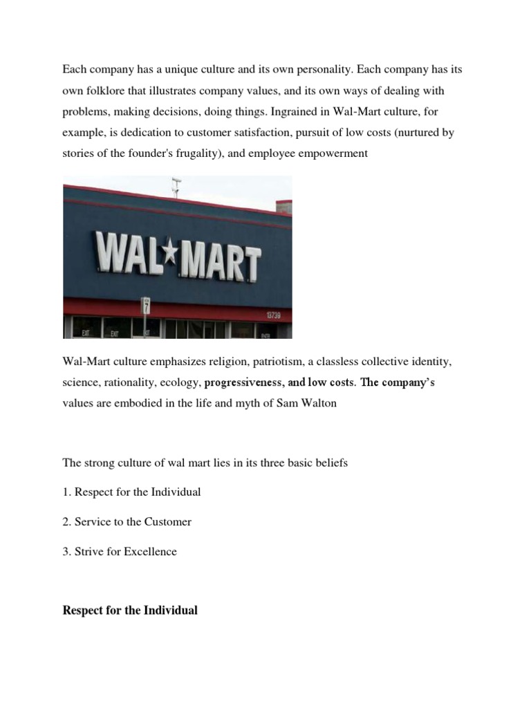 Walmart Culture Organizational Structure Union Busting