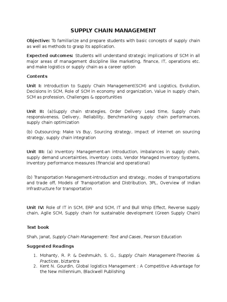 Scm course outline picture