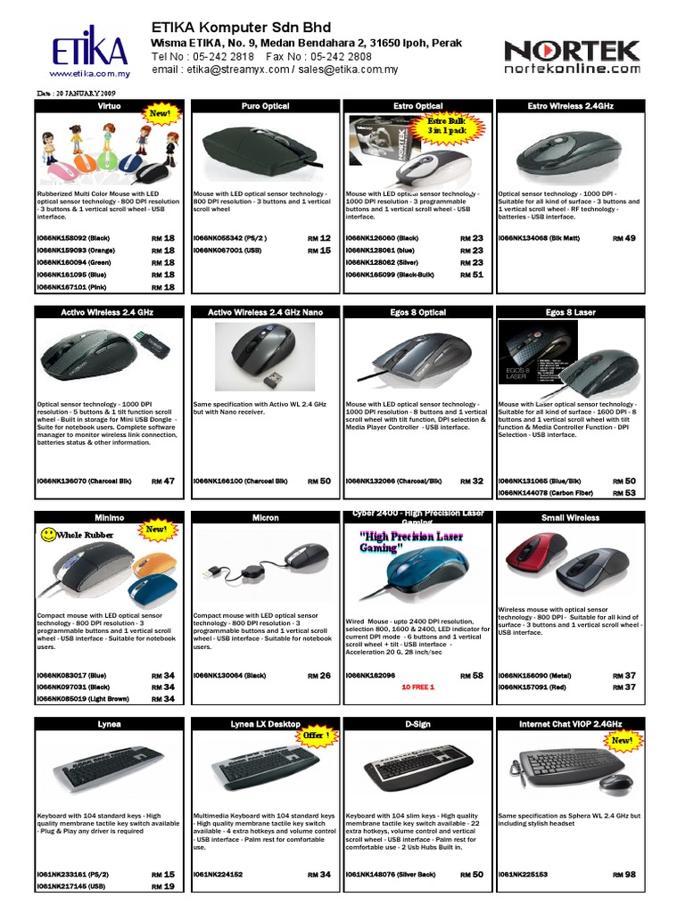 ETIKA Komputer Product Catalog | PDF | Usb | Headphones