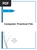 Computer Practical File