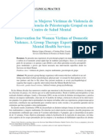 Intervención en Mujeres Víctimas de Violencia de Género. Experiencia de Psicoterapia Grupal en un Centro de Salud Mental
