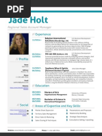 Regional Sales Account Manager in Washington DC Resume Jade Holt
