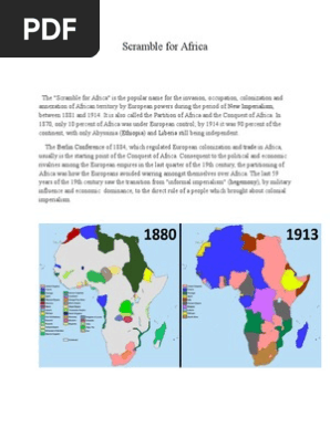 Scramble For Africa Africa Imperialism