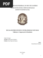 Escala de Preconceito Contra Pessoas Tatuadas