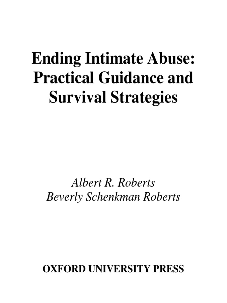 Ending Intimate Abuse Practical Guidance and Survival Strategies PDF Domestic Violence Violence