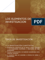 los elementos de la investigacion