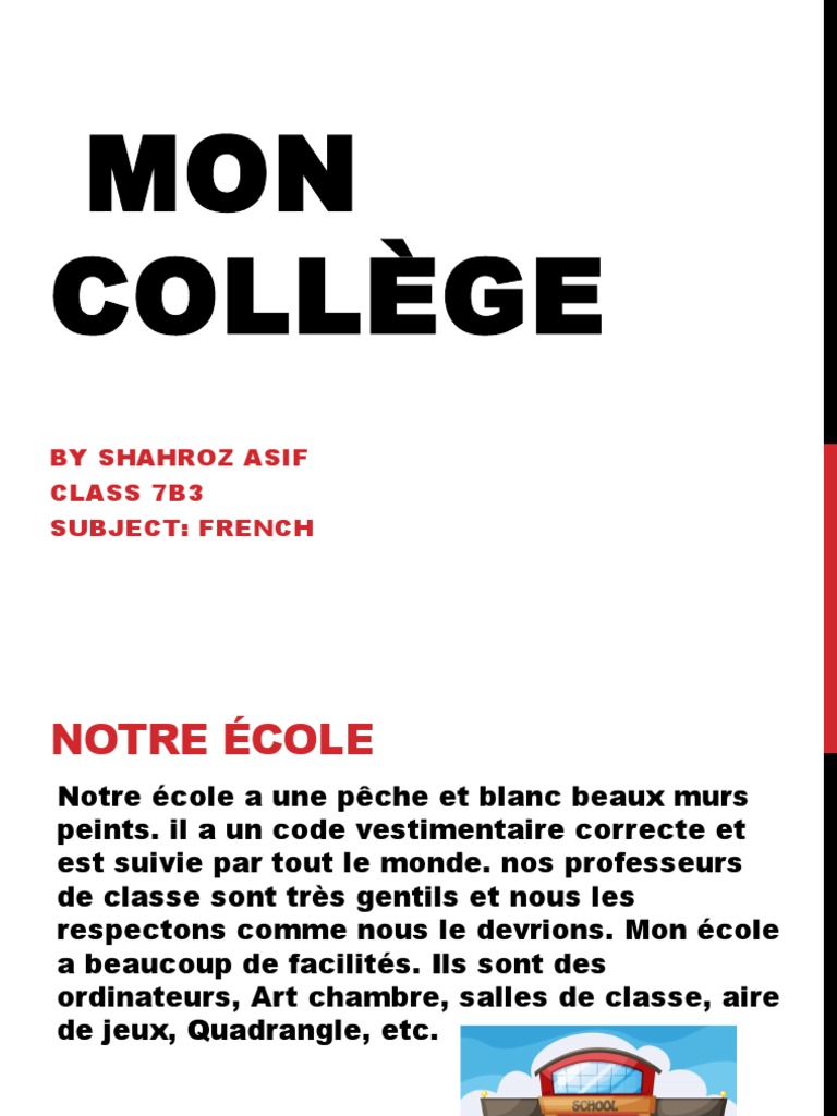Mon Collège : Un Aperçu Complet | PDF
