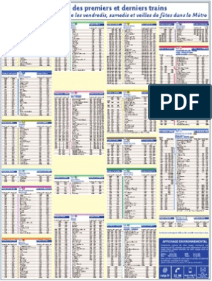 Metro Horaires Transport Ferroviaire Transport Public