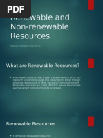 renewable and non-renewable resources