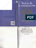 TEORIA DEL RESTAURO VOL 1 - UMBERTO BALDINI.pdf