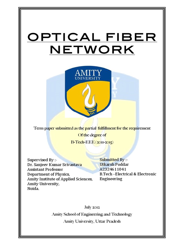 Optical Fiber Networking Overview | PDF | Computer Network | Optical Fiber