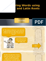 Exploring Words Using Greek and Latin Roots: Click To Begin