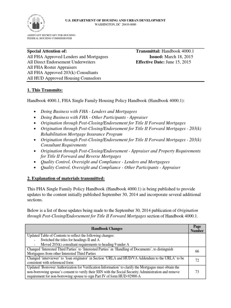 HUD Handbook 4000 PDF PDF
