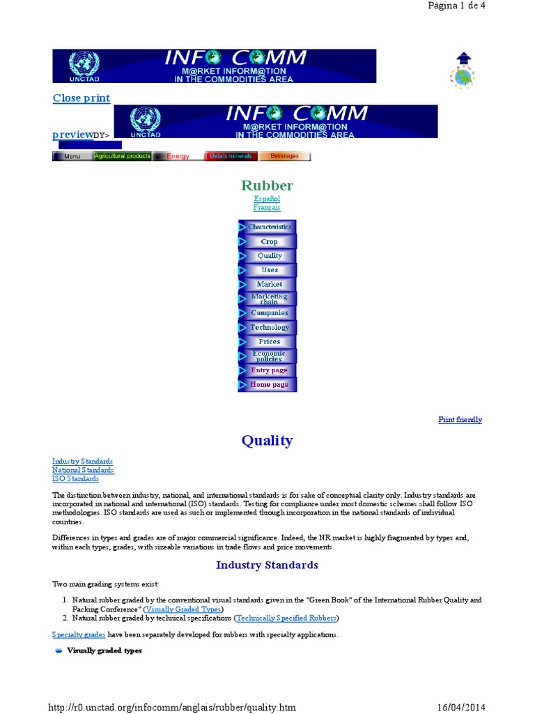 technically specified natural rubber