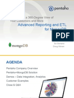 Advanced Reporting and Etl For Mongodb: Easily Build A 360-Degree View of Your Customers and More