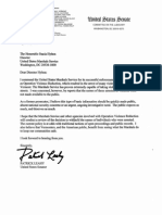 Letter from U.S. Senator Patrick Leahy