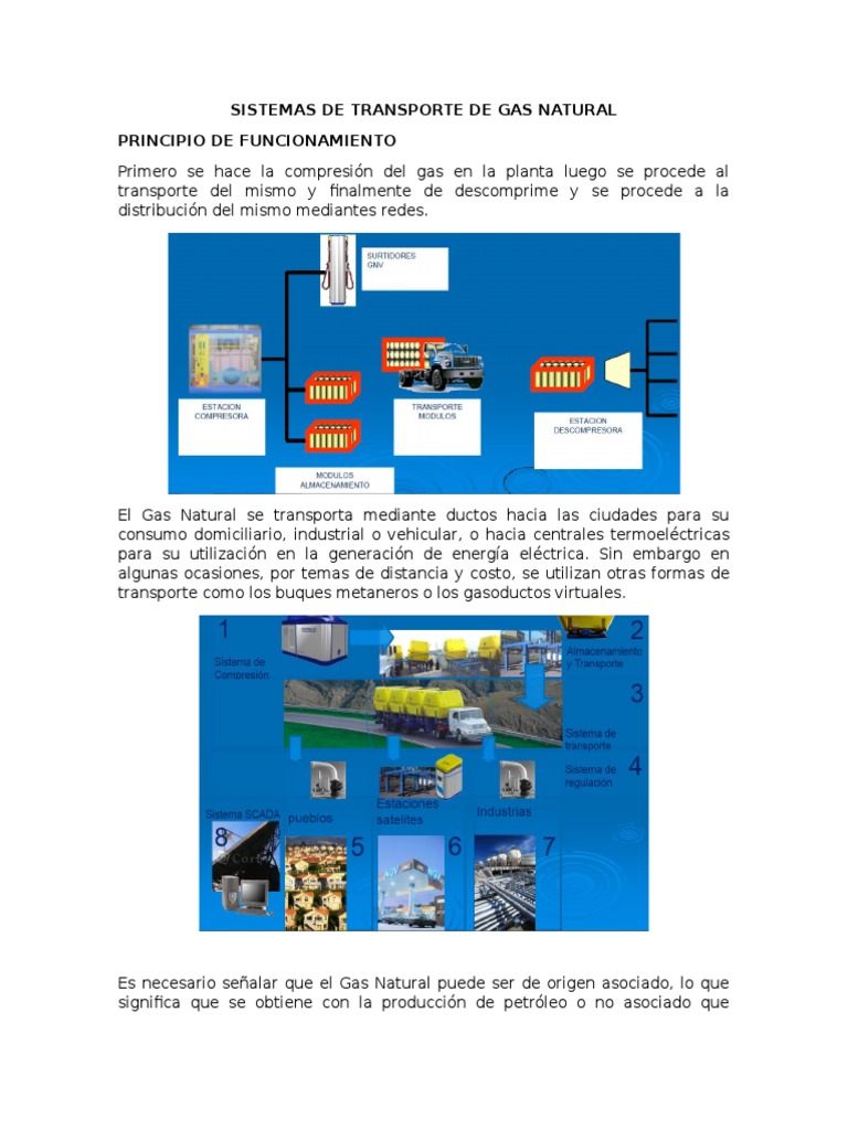 Sistemas de Transporte de Gas Natural | PDF | Gas natural licuado | Gas ...