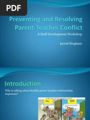 preventing and resolving parent teacher conflict