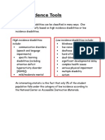 Low Incidence Tools