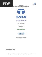 Tata Motors - Ratio Analysis