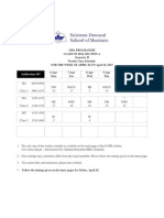 Weekly Schedule of MBA 2016 (SII) Section A Week 10