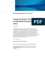 Using The Policy Framework in Microsoft Dynamics AX 2012