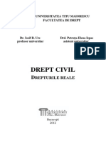 Drept Civil Drepturi Reale UNIVERSITATEA TITU MAIORESCU FACULTATEA DE DREPT Dr. Iosif R. Urs Drd. PetruŃa-Elena Ispas profesor universitar asistent universitar