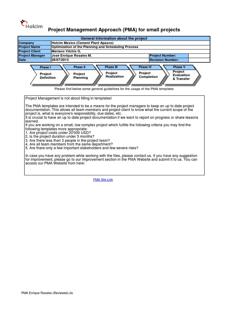PMA Scheduling Evaluation