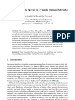 Wireless Epidemic Spread in Dynamic Human Networks