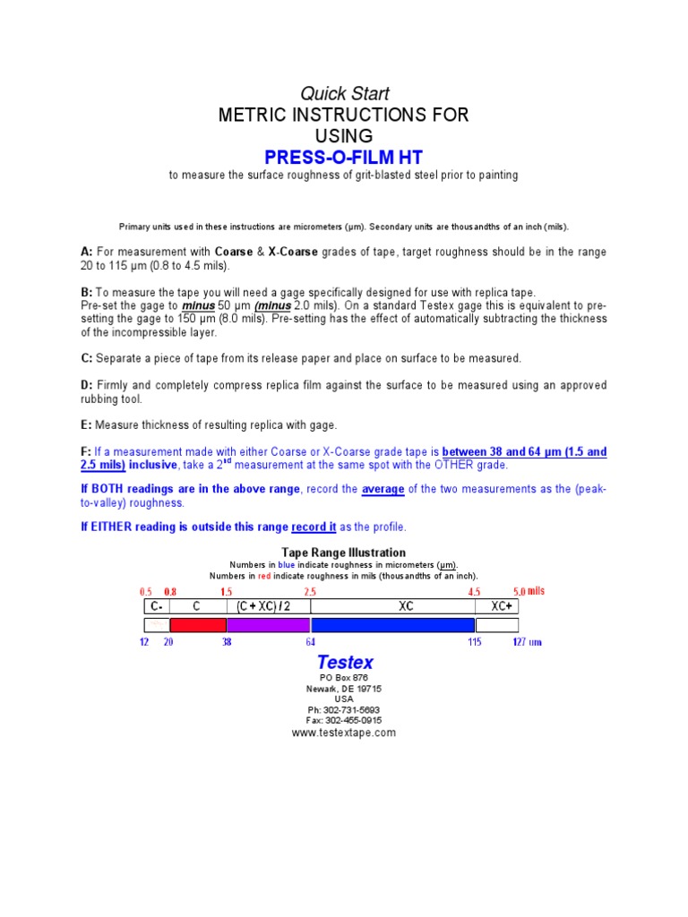 Surface Roughness Measurement Guide | PDF