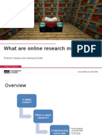 What are online reseach methods