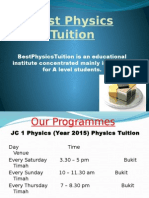 Best Physics Tuition: Bestphysicstuition Is An Educational Institute Concentrated Mainly in Physics For A Level Students