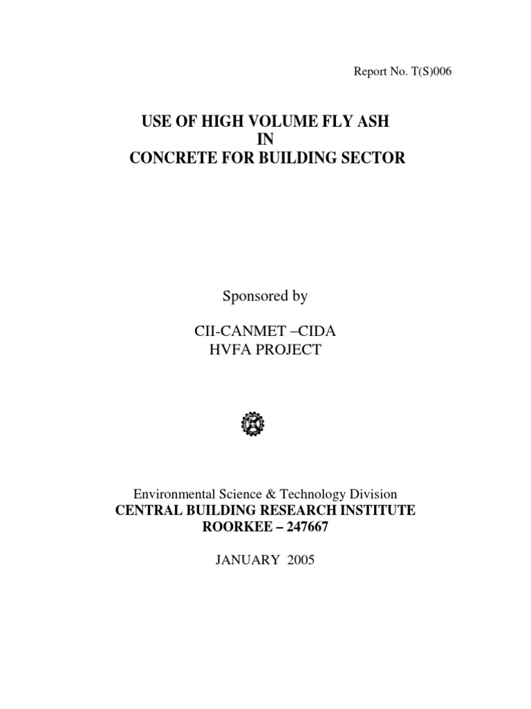 High Volume Fly Ash in Concrete | PDF | Fly Ash | Concrete