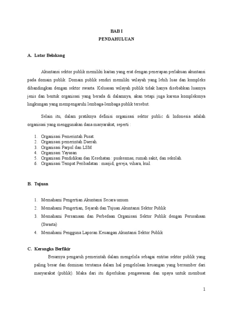 Karakteristik Akuntansi Sektor Publik