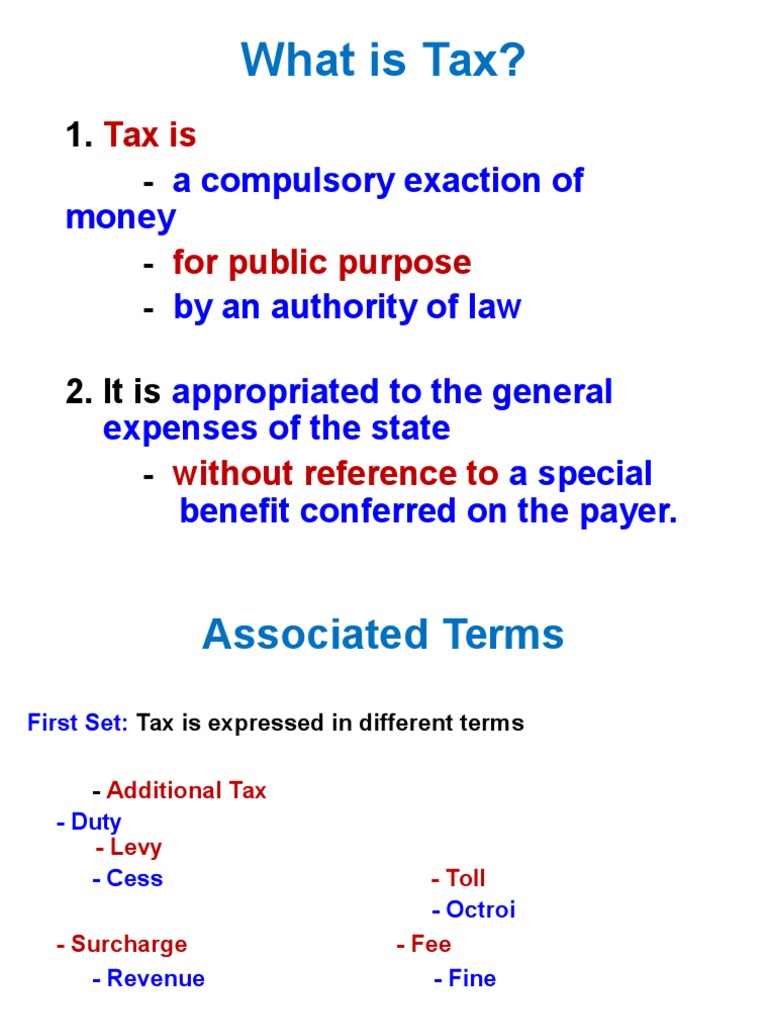 What Is Tax PDF Direct Tax Taxes