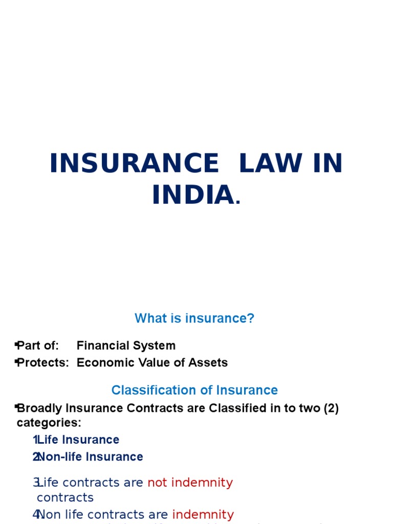 research paper on insurance law in india