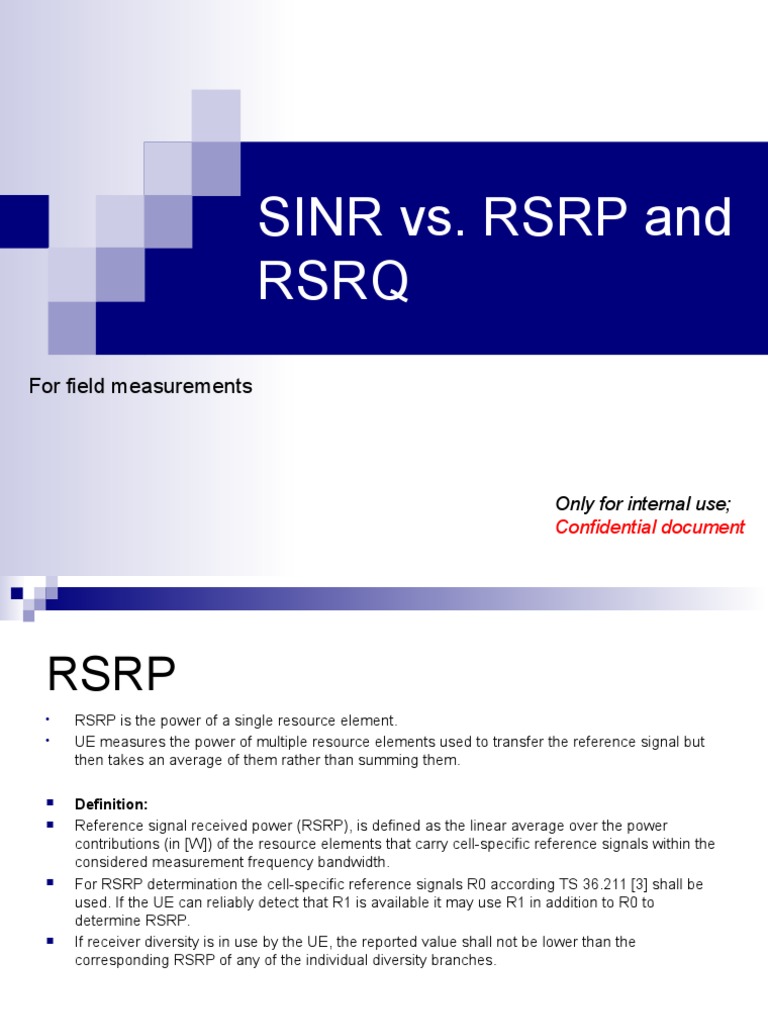 RSRP Vs RSRQ Vs Sinr | Download Free PDF | Signal To Noise Ratio ...