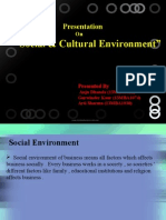 "Social & Cultural Environment": Presentation