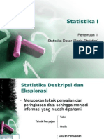 Statistika Deskriptif (EKSPLORASI DATA)