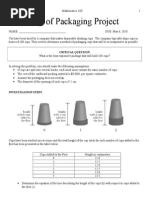 Geometry of Packaging Project