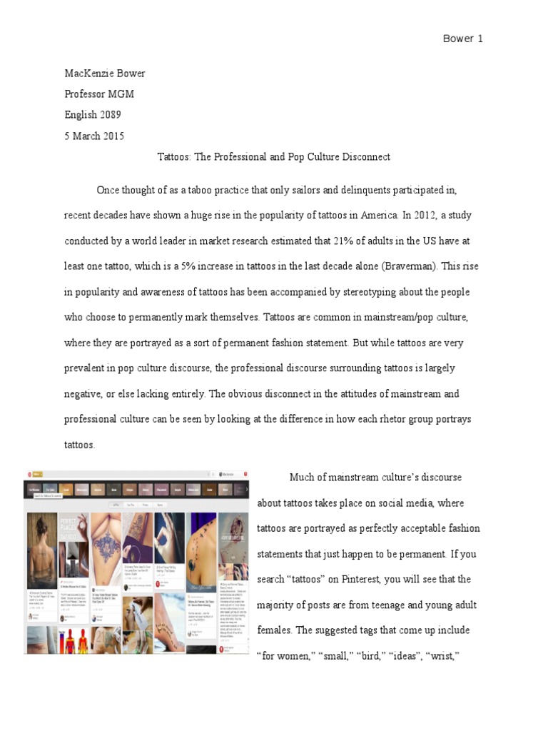 Tattoos argumentative essay picture