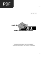 Anais Impresso (Periódico) 15ª JELL 2013