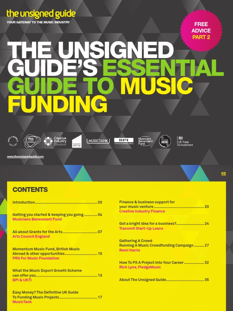 The Unsigned Guide's Essential Guide To Music Funding | PDF | Grant ...