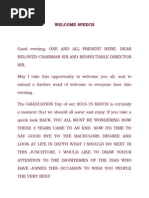 Welcome Speech Template for Events | PDF