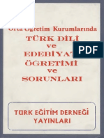 Ted Turk Dili Ve Edebiyati Ogretimi Ve Sorunlari Ocr