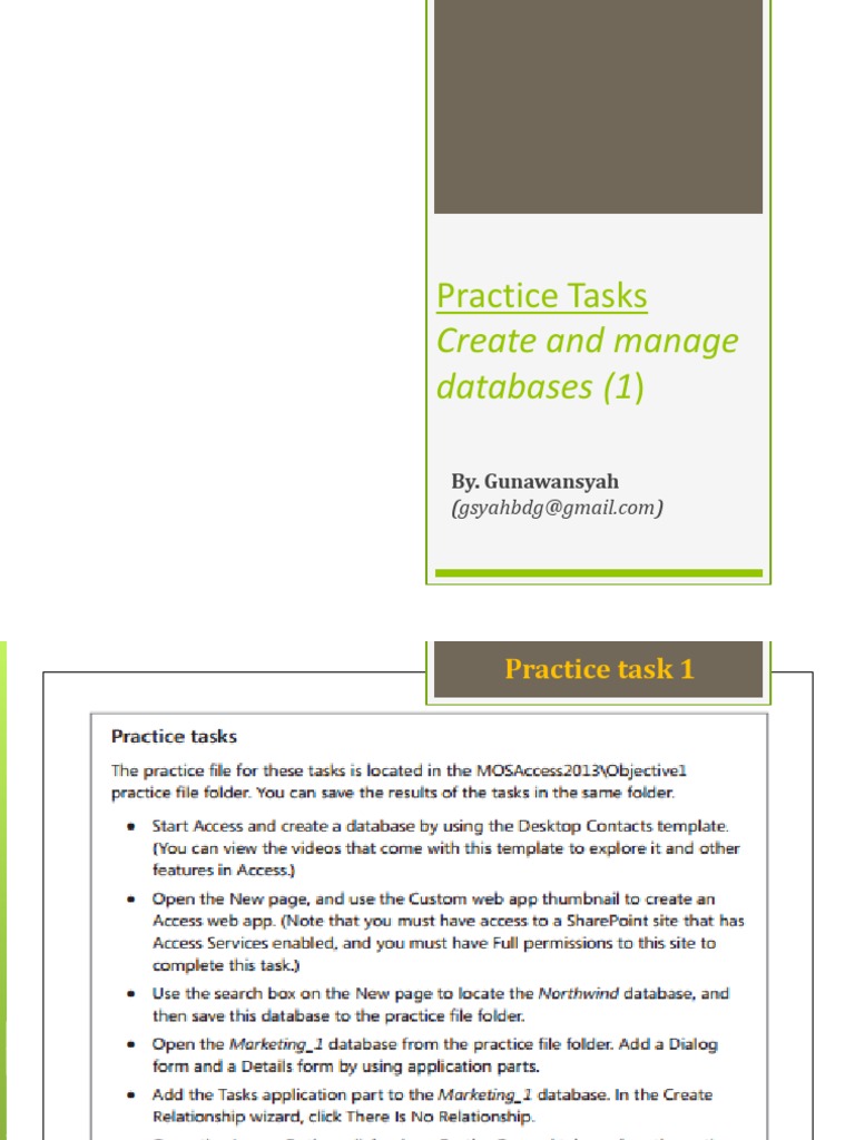 Microsoft Certification Practice Tasks | PDF | Computers