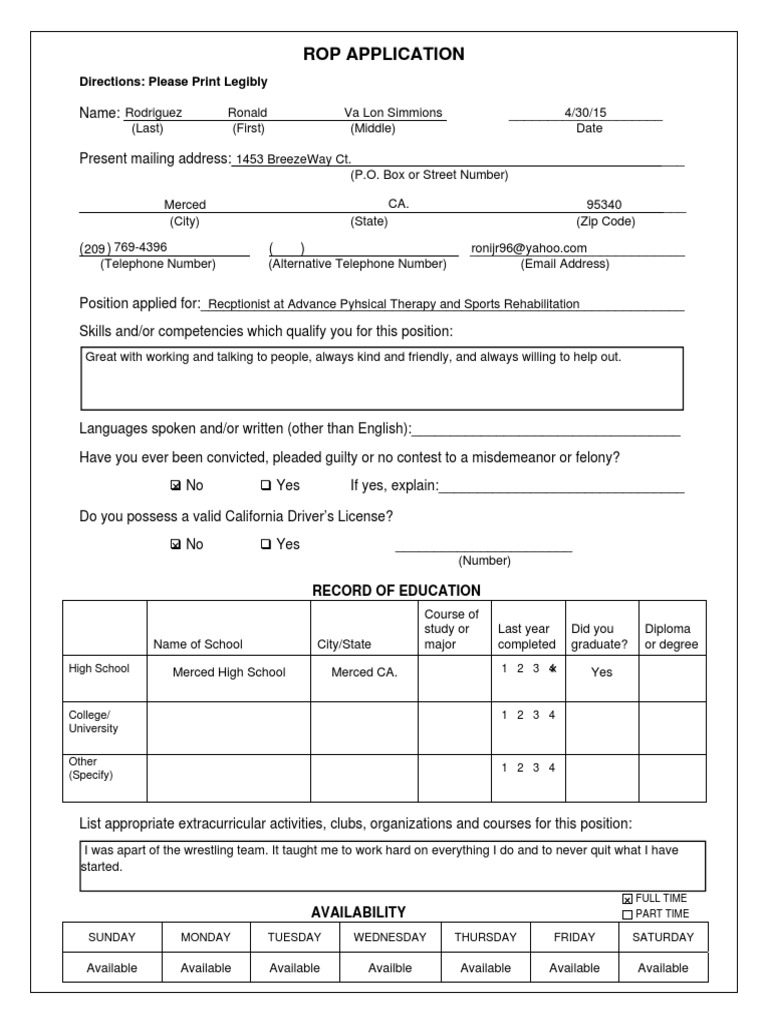 Job App | PDF