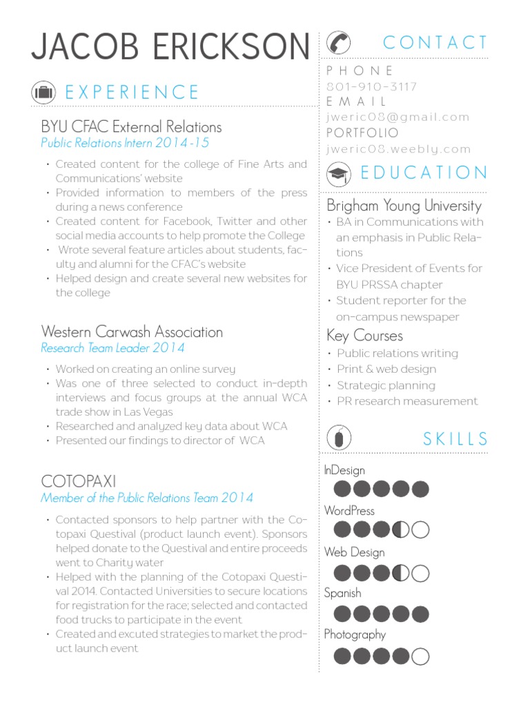Jacob Ericksons Resume 2015 | PDF