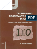 CJ 100, Cristianismo Beligerante con la Injusticia - F Javier Vitoria